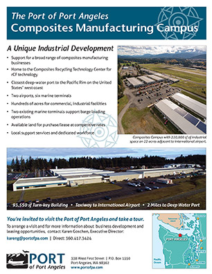 Port of Port Angeles trade show handout by Laurel Black Design