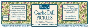 Besty's Pickles label